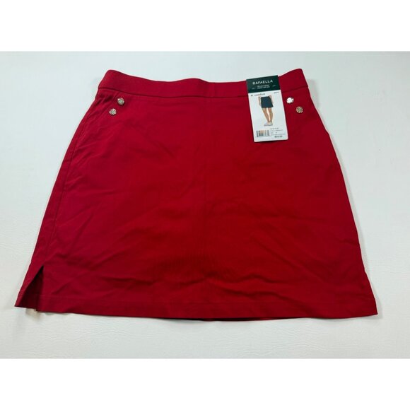 NWT Rafaella Ruby Red Comfort Stretch Skort Womens Medium Elegant (bin JJ167) - Picture 7 of 7
